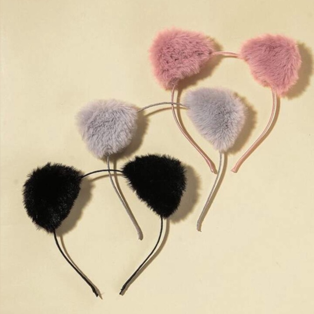 SHEIN 3 Piece Pom Pom Hair Hoop Headbands